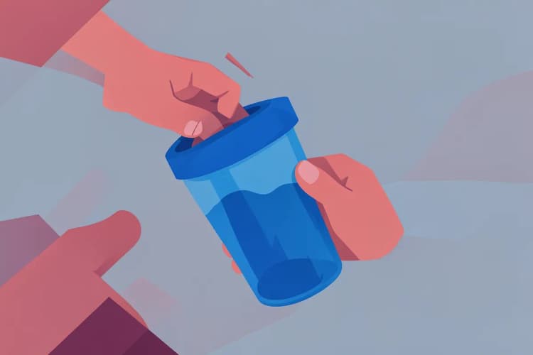 Uma pessoa misturando creatina em pó em um shaker